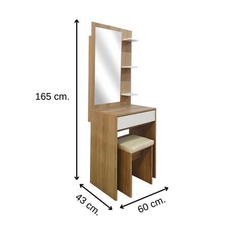 DRESSING TABLE STOOL KEPT NT OAK/WHITE