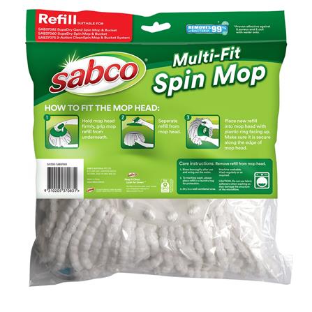 SABCO MULTI-FIT SPIN MOP REFILL