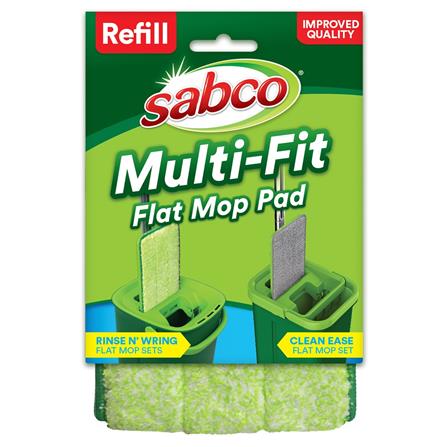 SABCO MULTI-FIT FLAT MOP REFILL GREEN