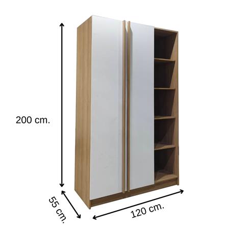 WARDROBE FURDINI 120 CM KEPT NT OAK/WHITE