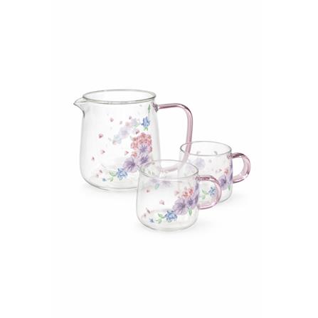 ROYAL 3PC BOROSILICATE DRINK SET (1PC JUG 500ML & 2PCS MUG 125ML)