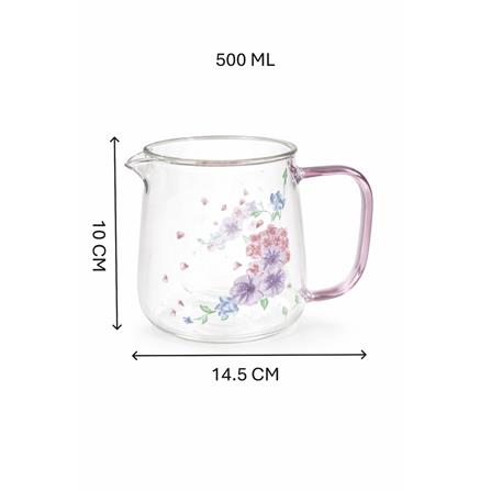 ROYAL 3PC BOROSILICATE DRINK SET (1PC JUG 500ML & 2PCS MUG 125ML)