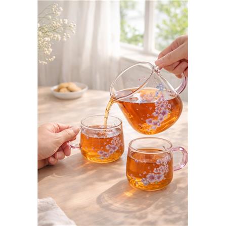 ROYAL 3PC BOROSILICATE DRINK SET (1PC JUG 500ML & 2PCS MUG 125ML)