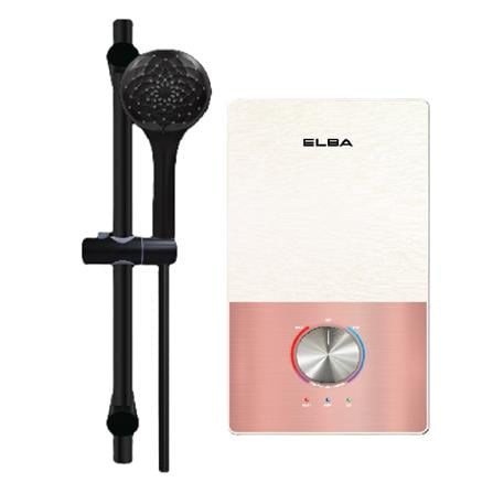 ELBA SHOWER HEATER DC PUMP WITH HAND SHOWER EWH-T4573DC(WH) PEARL WHITE