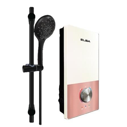 ELBA SHOWER HEATER DC PUMP WITH HAND SHOWER EWH-T4573DC(WH) PEARL WHITE