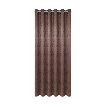 HOME LIVING STYLE CURTAIN EYELET BLUME 140X220CM BROWN