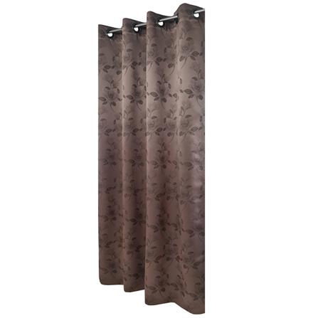 HOME LIVING STYLE CURTAIN EYELET BLUME 140X220CM BROWN