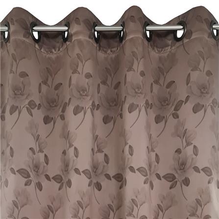 HOME LIVING STYLE CURTAIN EYELET BLUME 140X220CM BROWN