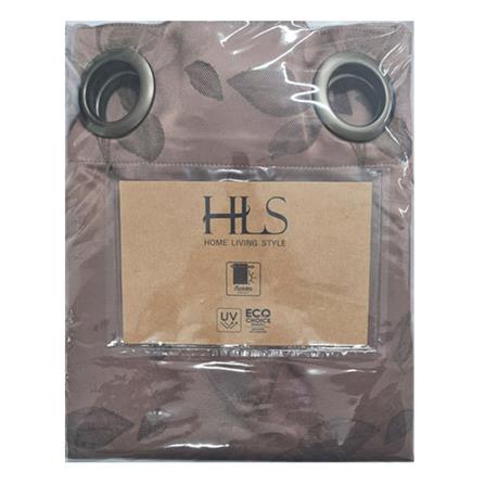 HOME LIVING STYLE CURTAIN EYELET BLUME 140X220CM BROWN
