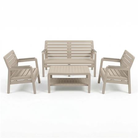 PATIO TABLE SPRING MONTANA CIRCULAR 92CM TAUPE