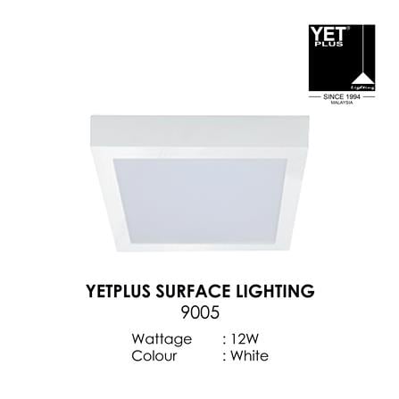 YETPLUS LED SURFACE DOWNLIGHT 9005 12W 4000K WHITE SQUARE