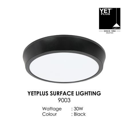 YETPLUS LED SURFACE DOWNLIGHT 9003 30W 4000K BLACK ROUND