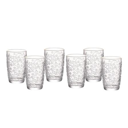 ROYAL DAISY GOLD RIM TUMBLER SET 6PC (370ML/13OZ) JHX04612XC12