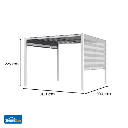 GAZEBO TENT SPRING ZEBRA 3x3M WHITE