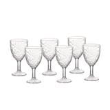 ROYAL DAISY GOLD RIM GLASS GOBLET SET 6PC (310ML/11OZ) JHXR00817XC1