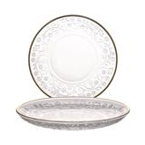 ROYAL DAISY GOLD RIM GLASS PLATE SET 2PCS (19.5CM) JHXPE7201XC1