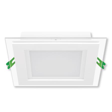 YETPLUS LED RECESSED DOWNLIGHT 5018 18W 3-COLOUR GLASS SQUARE