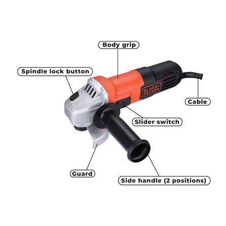 BLACK & DECKER 4" ANGLE GRINDER 650W G650-B1 (SLIDER SWITCH)