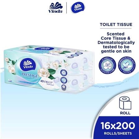 VINDA PRESTIGE 4D CAMELIA TOILET TISSUE 3PLY 16 ROLLS