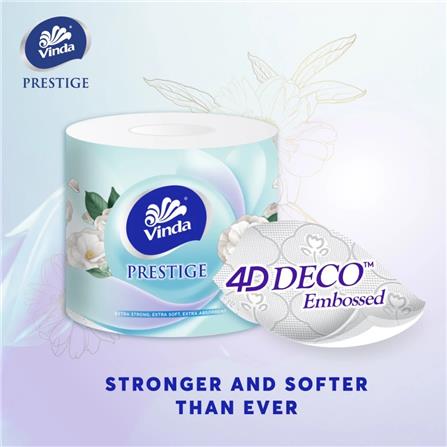 VINDA PRESTIGE 4D CAMELIA TOILET TISSUE 3PLY 16 ROLLS