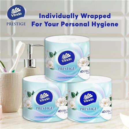 VINDA PRESTIGE 4D CAMELIA TOILET TISSUE 3PLY 16 ROLLS