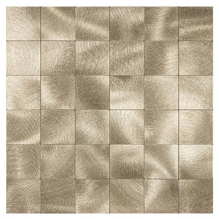 TARA PEEL & STICK ALUMINIUM WALL STICKER 30X30CM GOLD SQ 2S