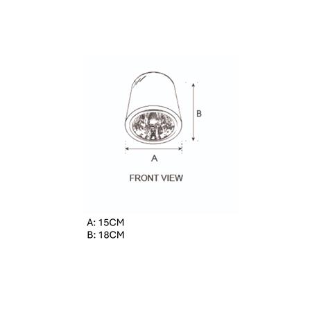 YETPLUS LED SURFACE DOWNLIGHT 5001 E27 BLACK