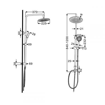 RASLAND RAIN SHOWER RA F611-91919