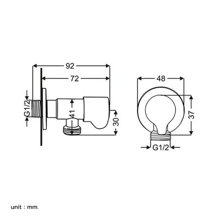 RASLAND 1-WAY STOP VALVE STP-BLACK BLACK