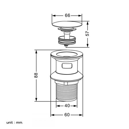 RASLAND BASIN PLUG WASTE RA K1111-3666