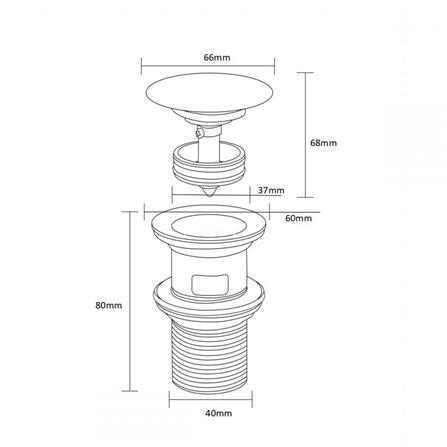 RASLAND BASIN PLUG WASTE RA K1111-6333