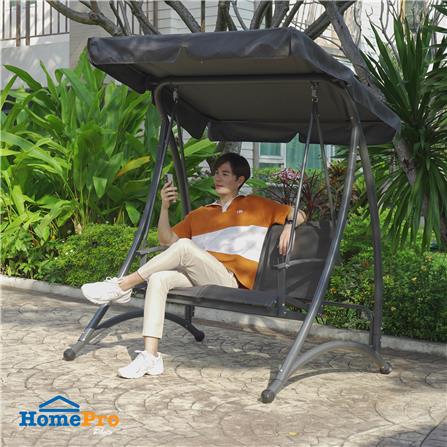 2-SEATER SWING CHAIR SPRING TEXTILENE GREY