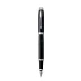 PARKER IM BLACK LACQUER CHROME TRIM FOUNTAIN PEN MEDIUM TB