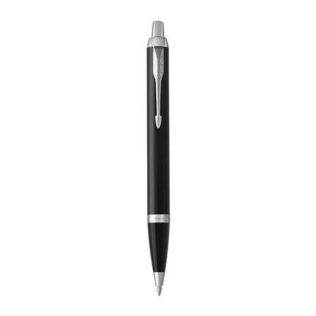 PARKER IM BLACK LACQUER CHROME TRIM BALLPOINT PEN MEDIUM BLACK TB