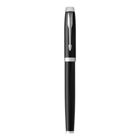 PARKER IM BLACK LACQUER CHROME TRIM ROLLERBALL PEN HD TB