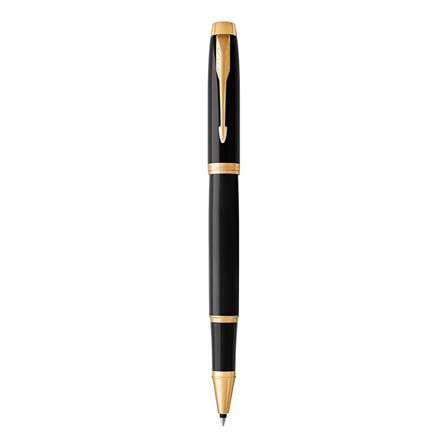 PARKER IM BLACK LACQUER GOLD TRIM ROLLERBALL PEN HD TB
