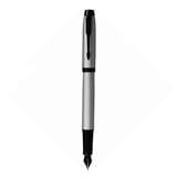 PARKER IM MATTE GREY BLACK TRIM FOUNTAIN PEN FINE+CONVERTER TB