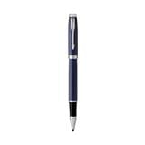 PARKER IM MATTE BLUE CHROME TRIM ROLLERBALL PEN HD TB