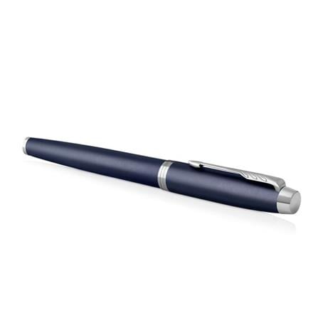 PARKER IM MATTE BLUE CHROME TRIM ROLLERBALL PEN HD TB
