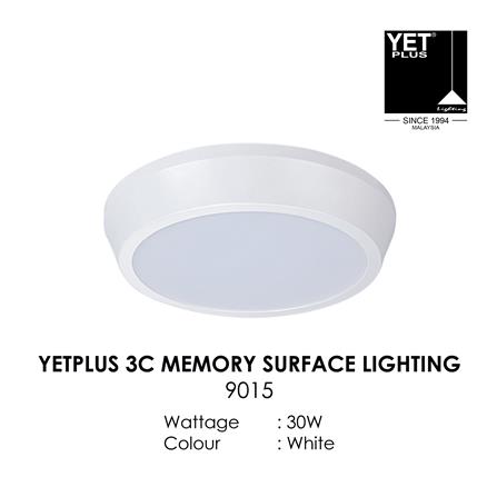 YETPLUS LED SURFACE DOWNLIGHT 9015 30W 3-COLOR WHITE ROUND