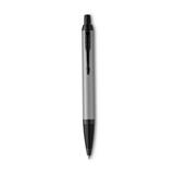 PARKER IM MATTE GREY BLACK TRIM BALLPOINT PEN MEDIUM BLACK TB
