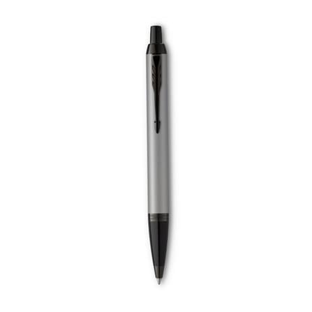 PARKER IM MATTE GREY BLACK TRIM BALLPOINT PEN MEDIUM BLACK TB