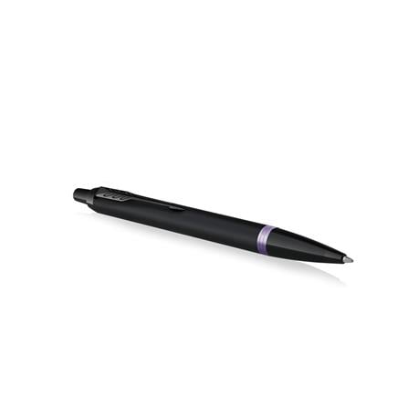 PARKER IM VIBRANT RING AMETHYST PURPLE BLACK TRIM BALLPOINT PEN MEDIUM BLACK TB