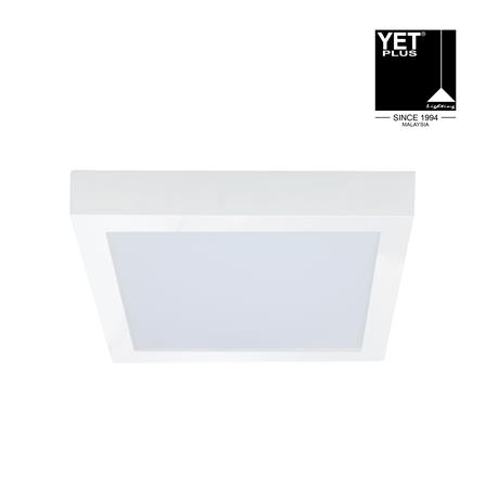 YETPLUS LED SURFACE DOWNLIGHT 9016 30W 3-COLOR WHITE SQUARE