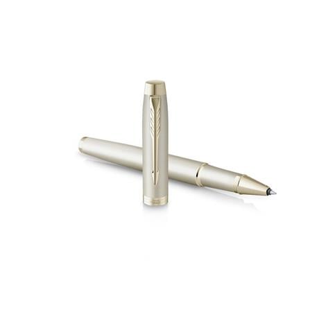 PARKER IM MONO CHAMPAGNE ROLLERBALL PEN MEDIUM BLACK TB