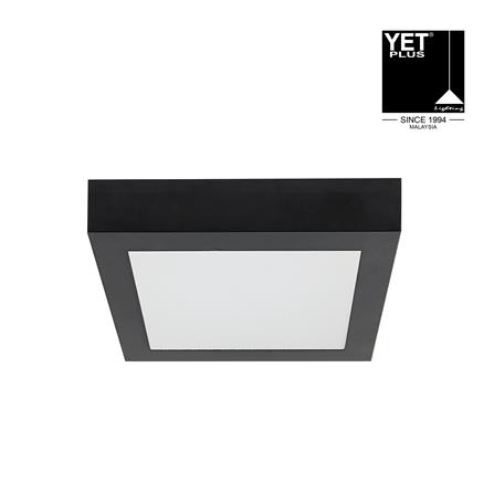 YETPLUS LED SURFACE DOWNLIGHT 9016 12W 3-COLOR BLACK SQUARE