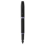 PARKER IM VIBRANT RING AMETHYST PURPLE BLACK TRIM FOUNTAIN PEN FINE+CONVERTER TB