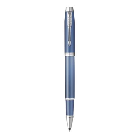 PARKER IM RITUAL BLUE CHROME TRIM ROLLERBALL PEN MEDIUM BLACK TB