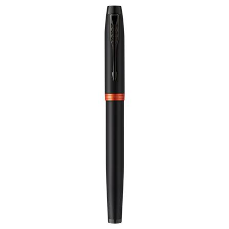 PARKER IM VIBRANT RING FLAME ORANGE BLACK TRIM FOUNTAIN PEN FINE+CONVERTER TB