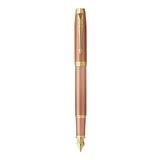 PARKER IM RITUAL ORANGE GOLD TRIM FOUNTAIN PEN FINE+CONVERTER TB